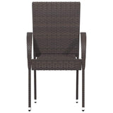 Vidaxl tuinstoelen stapelbaar 4 st poly rattan bruin