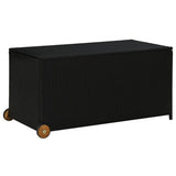 Vidaxl tuinbox 120x65x61 cm poly rattan zwart