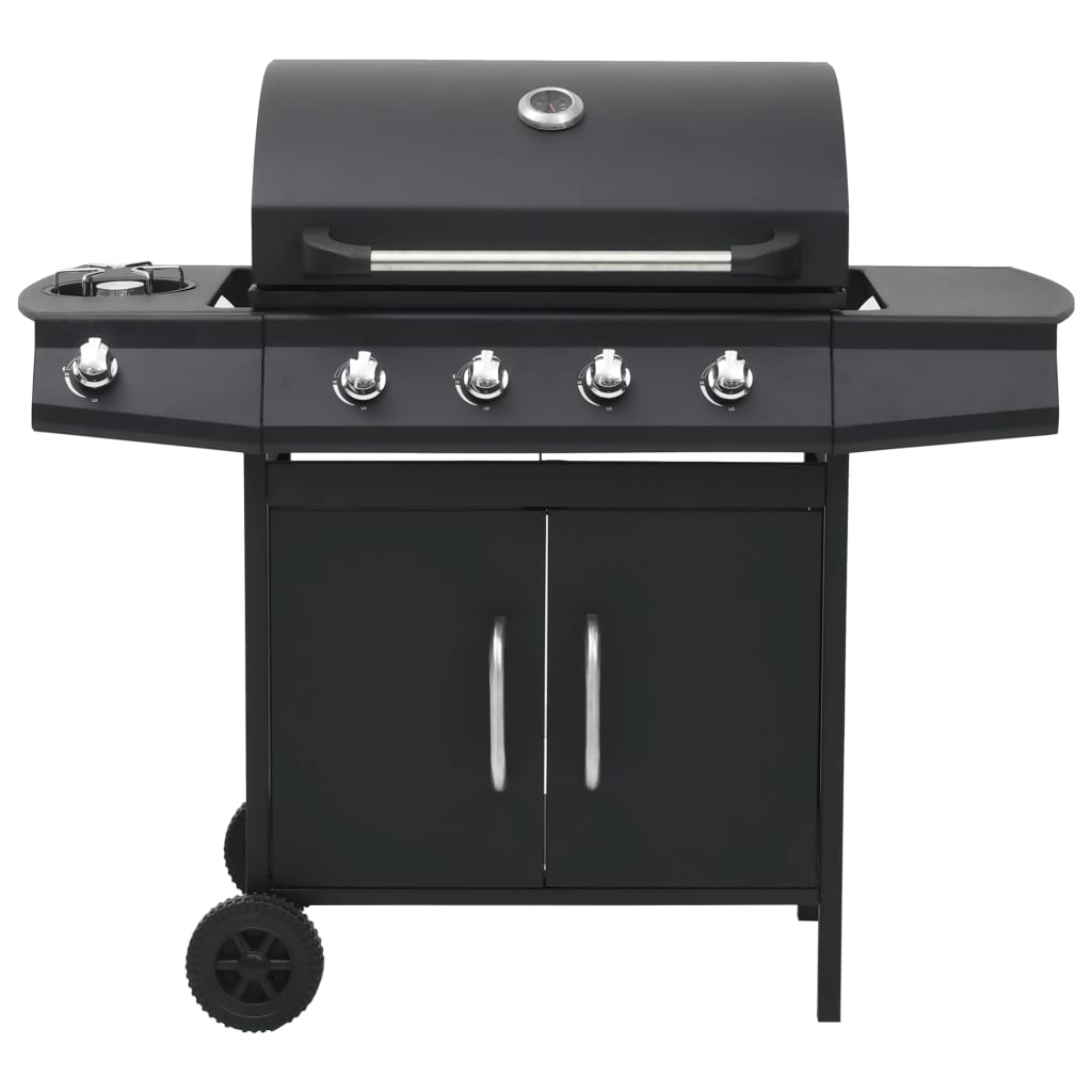 Vidaxl Gasbarbecue 4+1 Kochzone Stahl schwarz