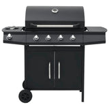 Vidaxl GasBarbecue 4+1 Coona coaning Steel Black