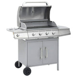 Vidaxl Gasbarbecue 4+1 Cooking Zone Stainless Steel Silver colored