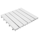 Vidaxl Terrace Fliser 10 stk. 30x30 cm Solid Acaciahout White