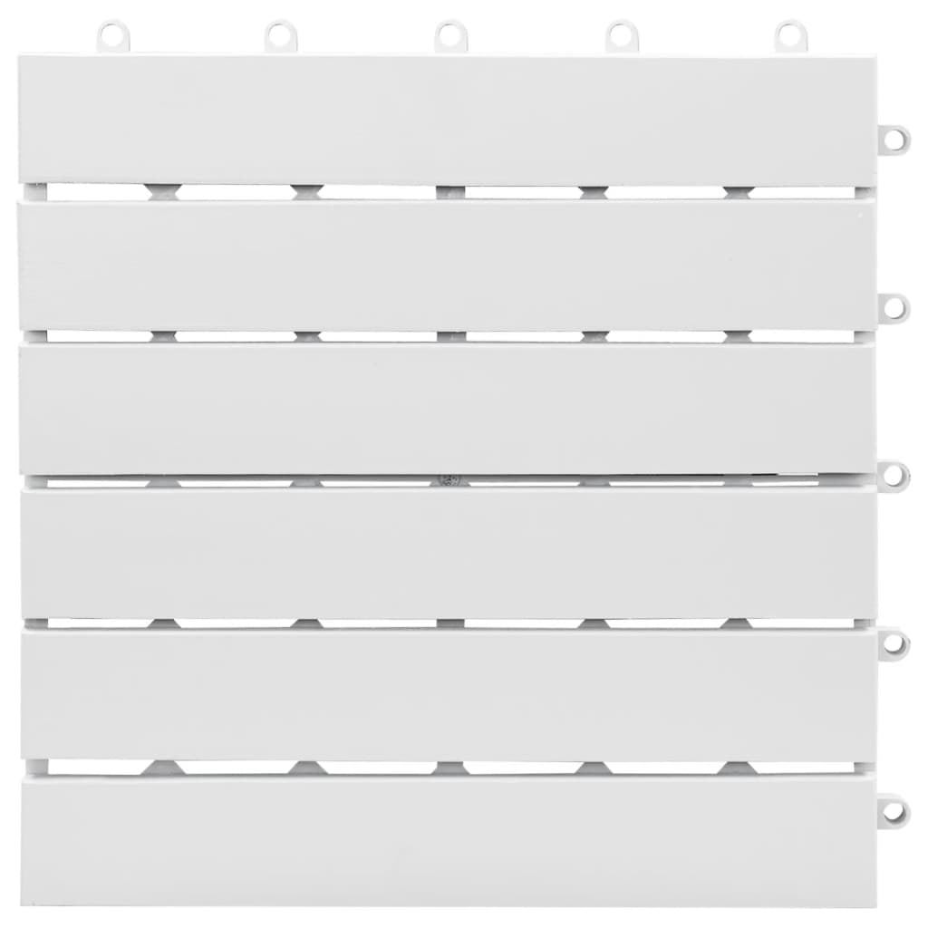 Vidaxl Terrace Fliser 10 stk. 30x30 cm Solid Acaciahout White