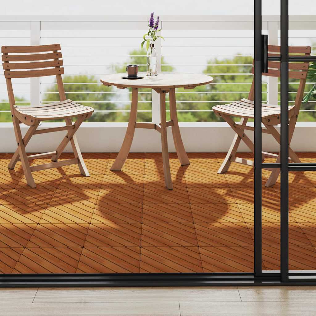 Vidaxl Terrace Tiles 10 PCS 30x30 cm sólido Acaciahout