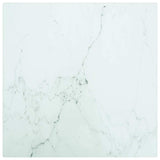 Vidaxl tafelblad 30x30 cm 6 mm gehard glas met marmeren design wit