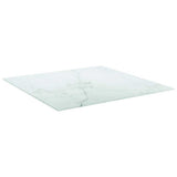 Vidaxl tafelblad 60x60 cm 6 mm gehard glas met marmeren design wit