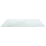 Vidaxl tafelblad 60x60 cm 6 mm gehard glas met marmeren design wit