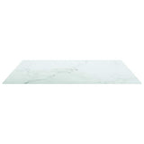 Vidaxl tafelblad 80x80 cm 6 mm gehard glas met marmeren design wit