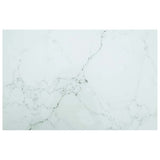 Vidaxl tafelblad 120x62 cm 8 mm gehard glas met marmeren design wit