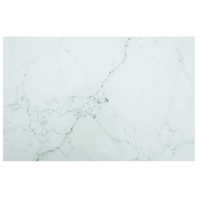 Vidaxl tafelblad 120x62 cm 8 mm gehard glas met marmeren design wit