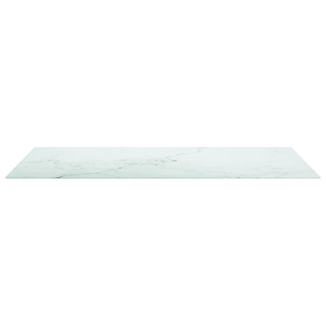 Vidaxl tafelblad 120x65 cm 8 mm gehard glas met marmeren design wit