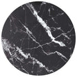 Vidaxl tafelblad ø40x0,8 cm gehard glas met marmeren design zwart