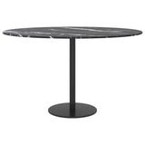 Vidaxl tafelblad ø70x0,8 cm gehard glas met marmeren design zwart