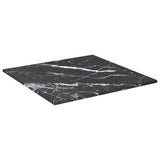Vidaxl tafelblad 30x30 cm 6 mm gehard glas met marmeren design zwart