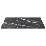 Vidaxl tafelblad 30x30 cm 6 mm gehard glas met marmeren design zwart