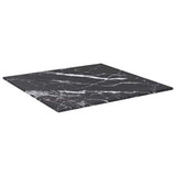 Vidaxl tafelblad 40x40 cm 6 mm gehard glas met marmeren design zwart