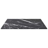 Vidaxl tafelblad 40x40 cm 6 mm gehard glas met marmeren design zwart