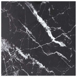 Vidaxl tafelblad 70x70 cm 6 mm gehard glas met marmeren design zwart