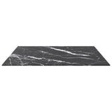 Vidaxl tafelblad 70x70 cm 6 mm gehard glas met marmeren design zwart