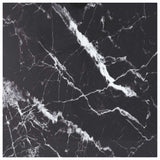 Vidaxl tafelblad 80x80 cm 6 mm gehard glas met marmeren design zwart