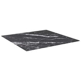 Vidaxl tafelblad 80x80 cm 6 mm gehard glas met marmeren design zwart