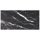 Vidaxl tafelblad 100x50 cm 6 mm gehard glas met marmeren design zwart