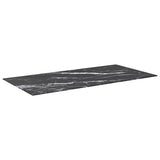 Vidaxl tafelblad 100x50 cm 6 mm gehard glas met marmeren design zwart