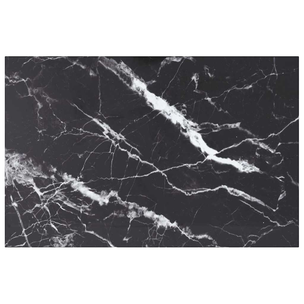 Vidaxl tafelblad 100x62 cm 8 mm gehard glas met marmeren design zwart