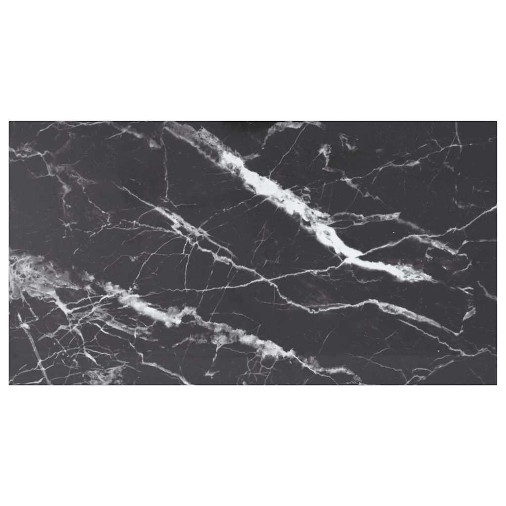 Vidaxl tafelblad 120x65 cm 8 mm gehard glas met marmeren design zwart
