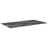 Vidaxl tafelblad 120x65 cm 8 mm gehard glas met marmeren design zwart