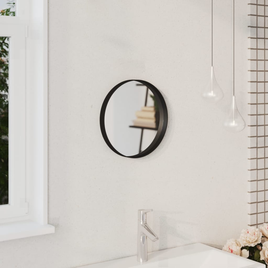 Vidaxl Wall Mirror 30 cm sort