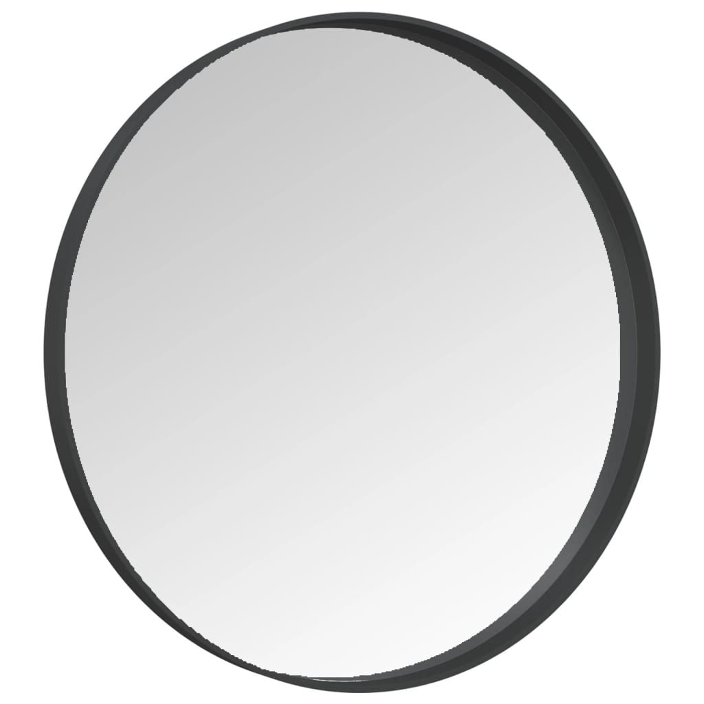 Vidaxl Mirror de pared 50 cm Negro