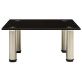 Vidaxl tv-meubel 40x35x17 cm gehard glas zwart