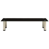 Vidaxl tv-meubel 80x35x17 cm gehard glas zwart