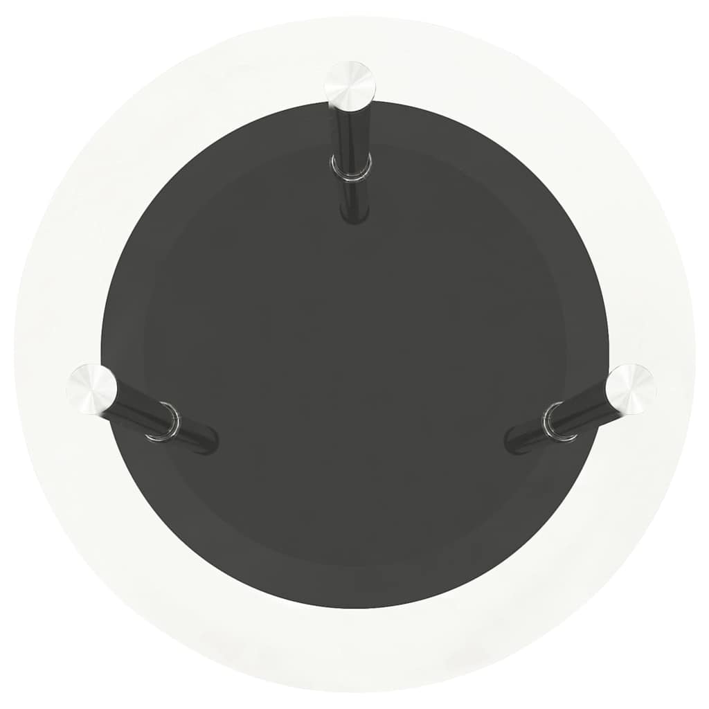 Vidaxl bijzettafel 2-laags 38 cm gehard glas transparant en zwart