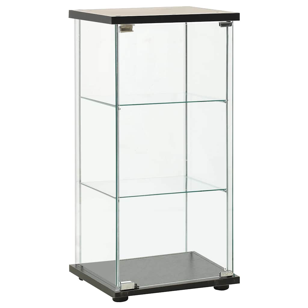 Vidaxl vitrinekast gehard glas zwart