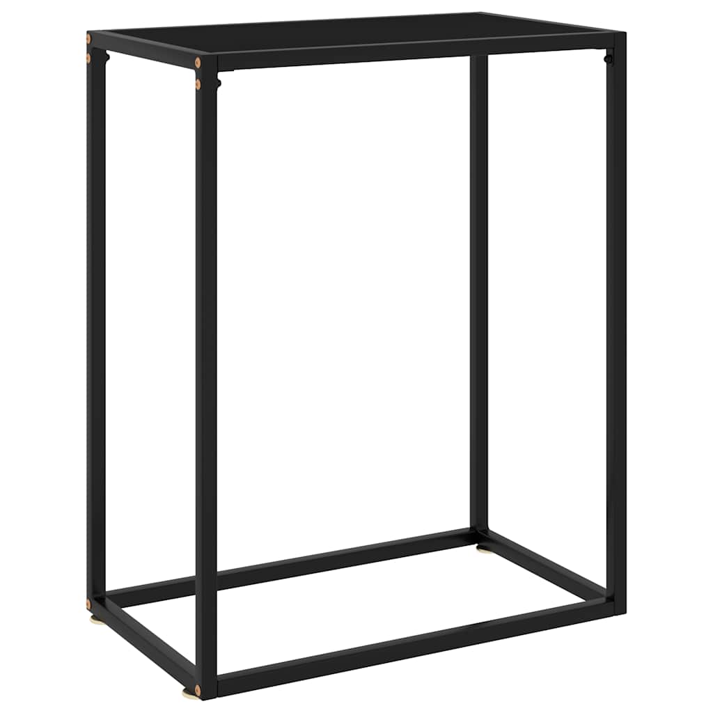 Vidaxl wandtafel 60x35x75 cm gehard glas zwart
