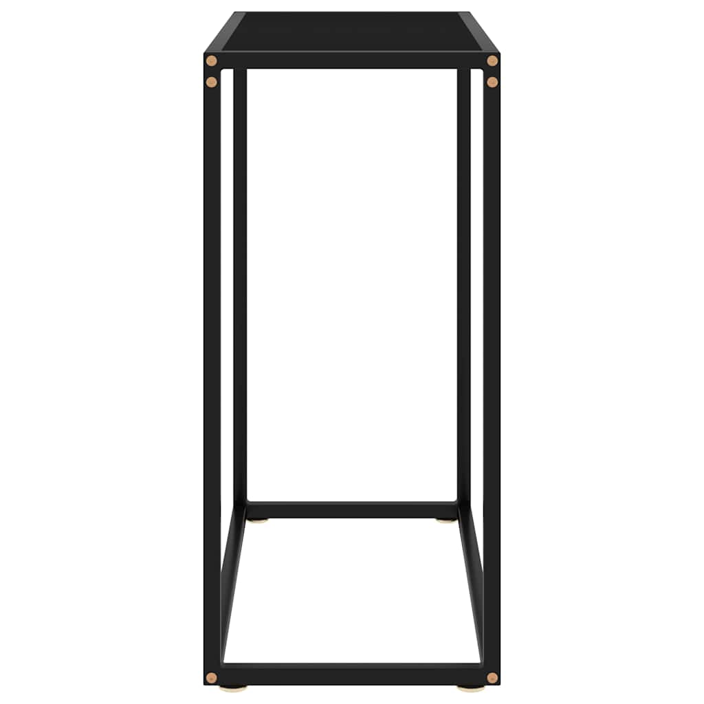 Vidaxl wandtafel 60x35x75 cm gehard glas zwart