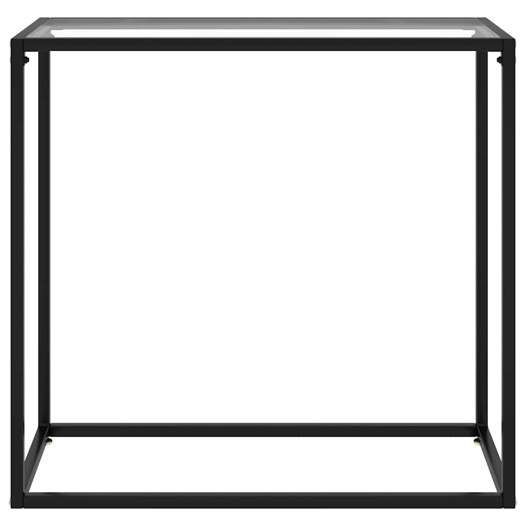 Vidaxl wandtafel 80x35x75 cm gehard glas transparant