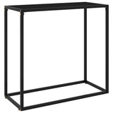 Vidaxl wandtafel 80x35x75 cm gehard glas zwart