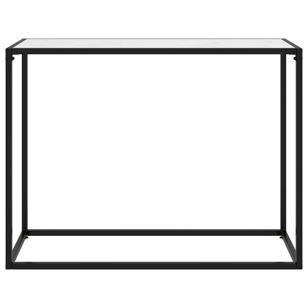 Vidaxl wandtafel 100x35x75 cm gehard glas wit