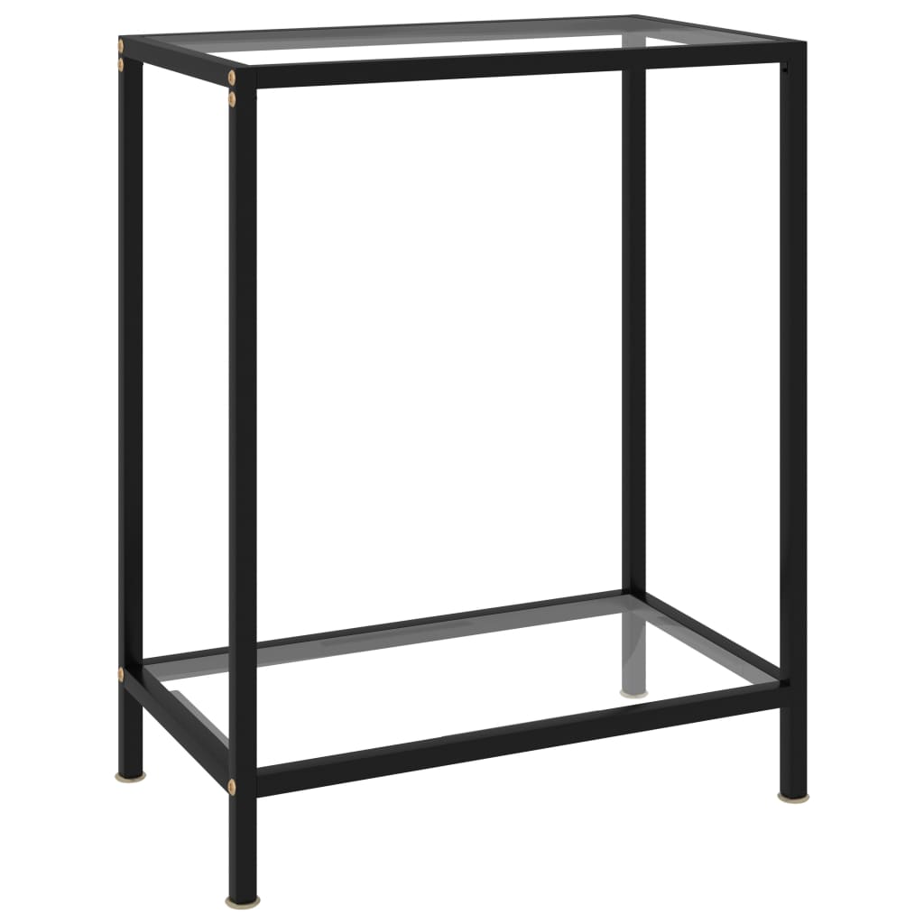 Vidaxl wandtafel 60x35x75 cm gehard glas transparant