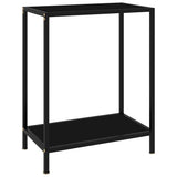 Vidaxl wandtafel 60x35x75 cm gehard glas zwart