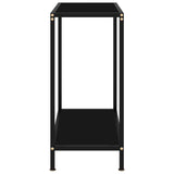 Vidaxl wandtafel 60x35x75 cm gehard glas zwart