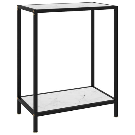 Vidaxl wandtafel 60x35x75 cm gehard glas wit