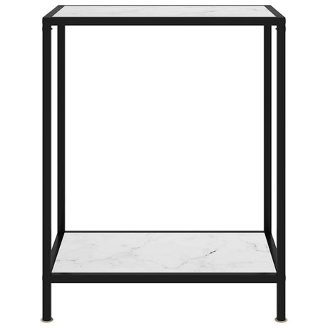 Vidaxl wandtafel 60x35x75 cm gehard glas wit