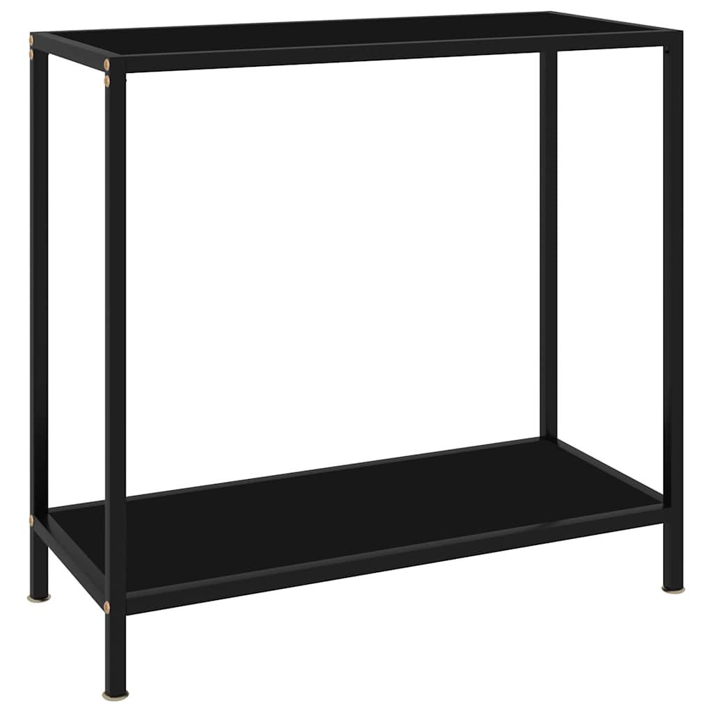 Vidaxl wandtafel 80x35x75 cm gehard glas zwart