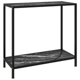 Vidaxl wandtafel 80x35x75 cm gehard glas zwart
