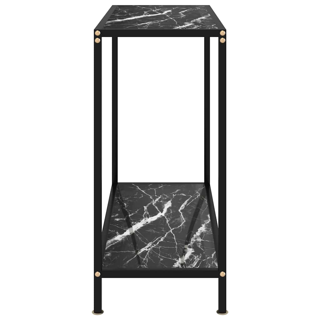 Vidaxl wandtafel 80x35x75 cm gehard glas zwart