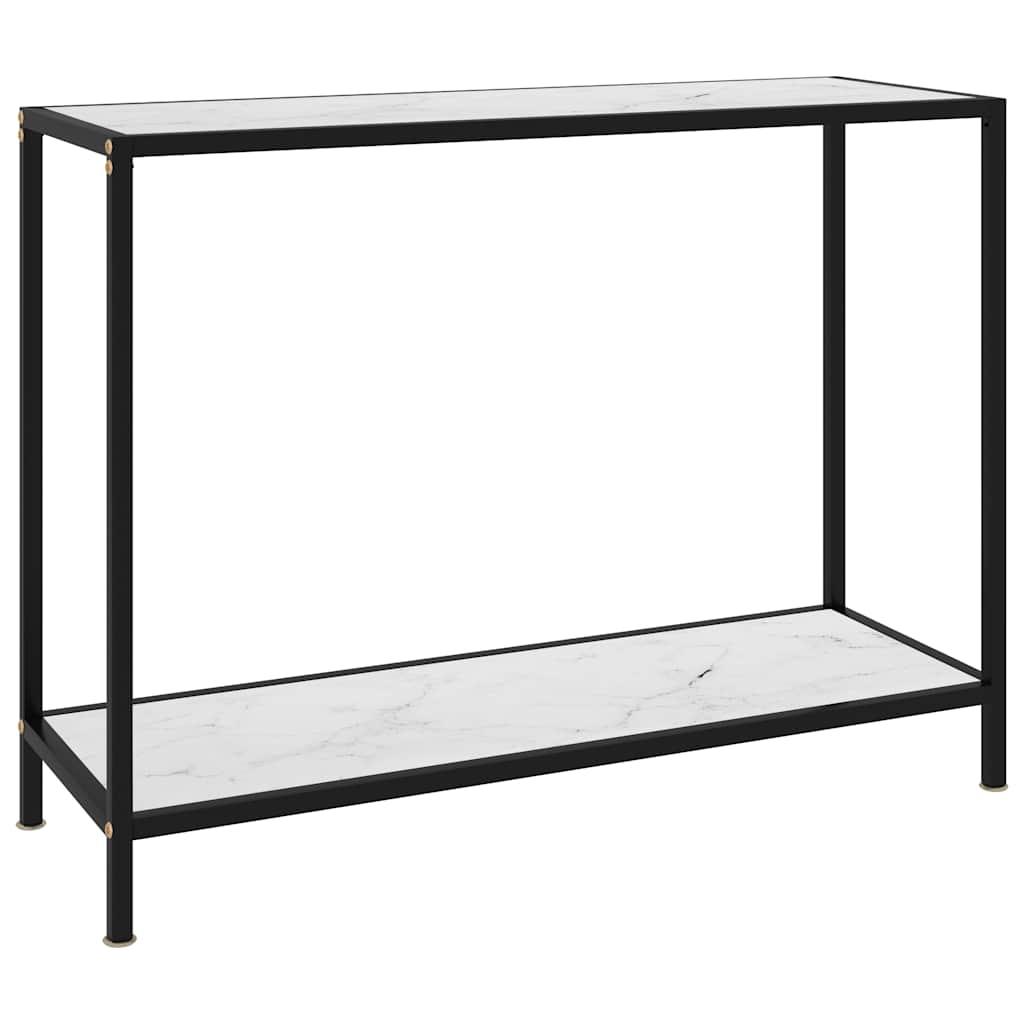 Vidaxl wandtafel 100x35x75 cm gehard glas wit